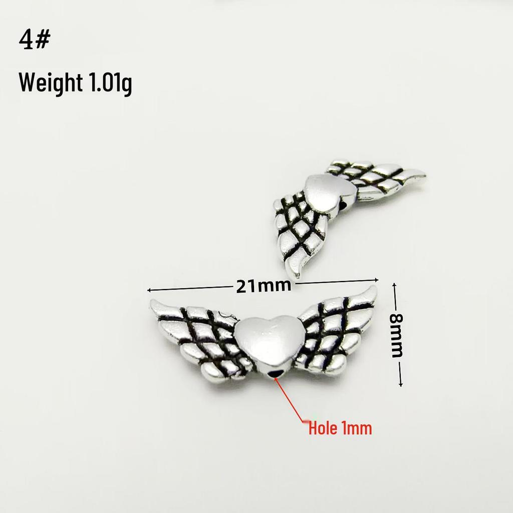 Tibetan Silver Angel Wing & Butterfly Feather Beads for Handmade Jewelry & DIY Accessories