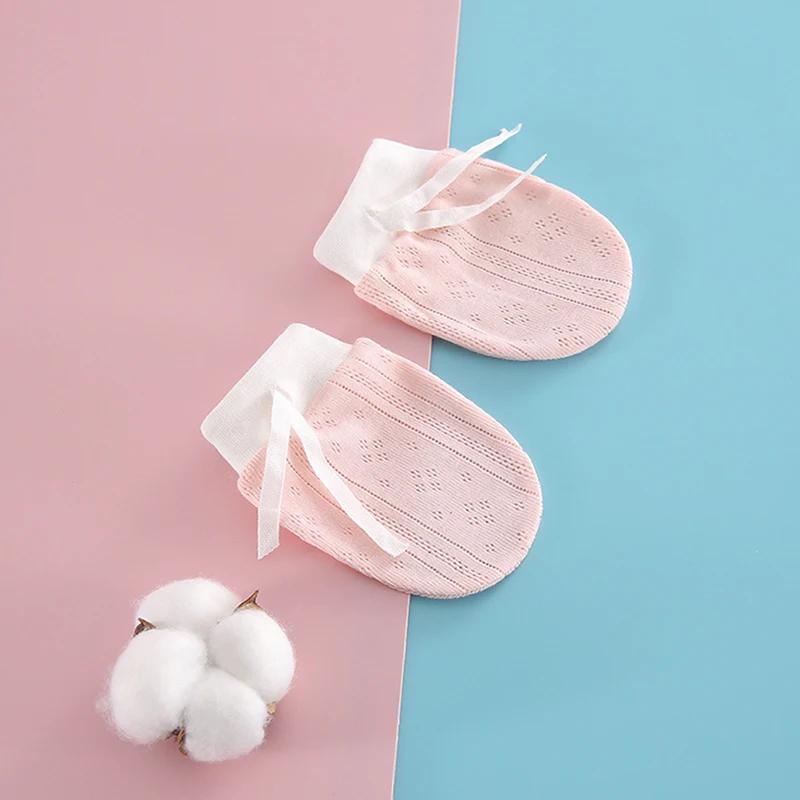Non-Toxic 2Pcs Baby Gloves For Newborns Cotton 0-12 Months Infant Anti Scratching Kids Mittens Face Protection Hand Glove Baby Accessories