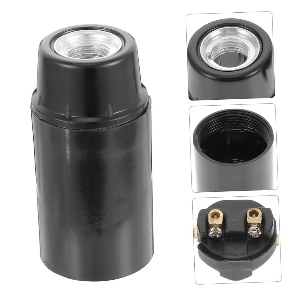10pcs Self-Locking E14 Lamp Socket Replacement Bakelite Holder Easy Install for Home Lighting Fixtures
