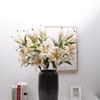 Simulation of a single 5-head lily, feel fake flower ornament wedding supplies photography