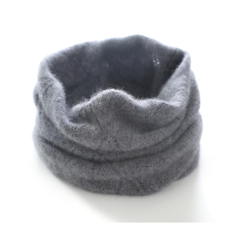 100% Pure Cashmere Women's Hollow Knit Neck Gaiter Scarf - Warm, Cold Protection, Korean Style