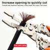 1pc Wire Stripper Foldable Cable Cutter Stripper Pliers Multifunctional Electrician Hand Tool For Wires Cutting Crimping Winding