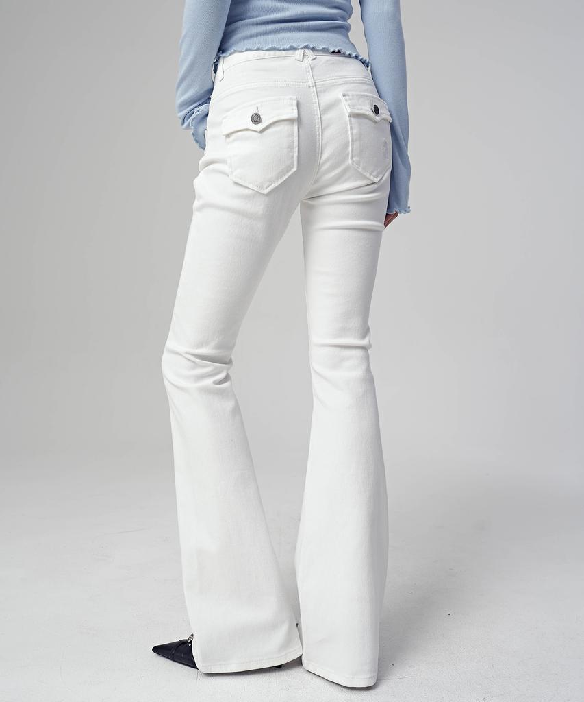 Urban Dress Shadow Line Bootcut Pants White