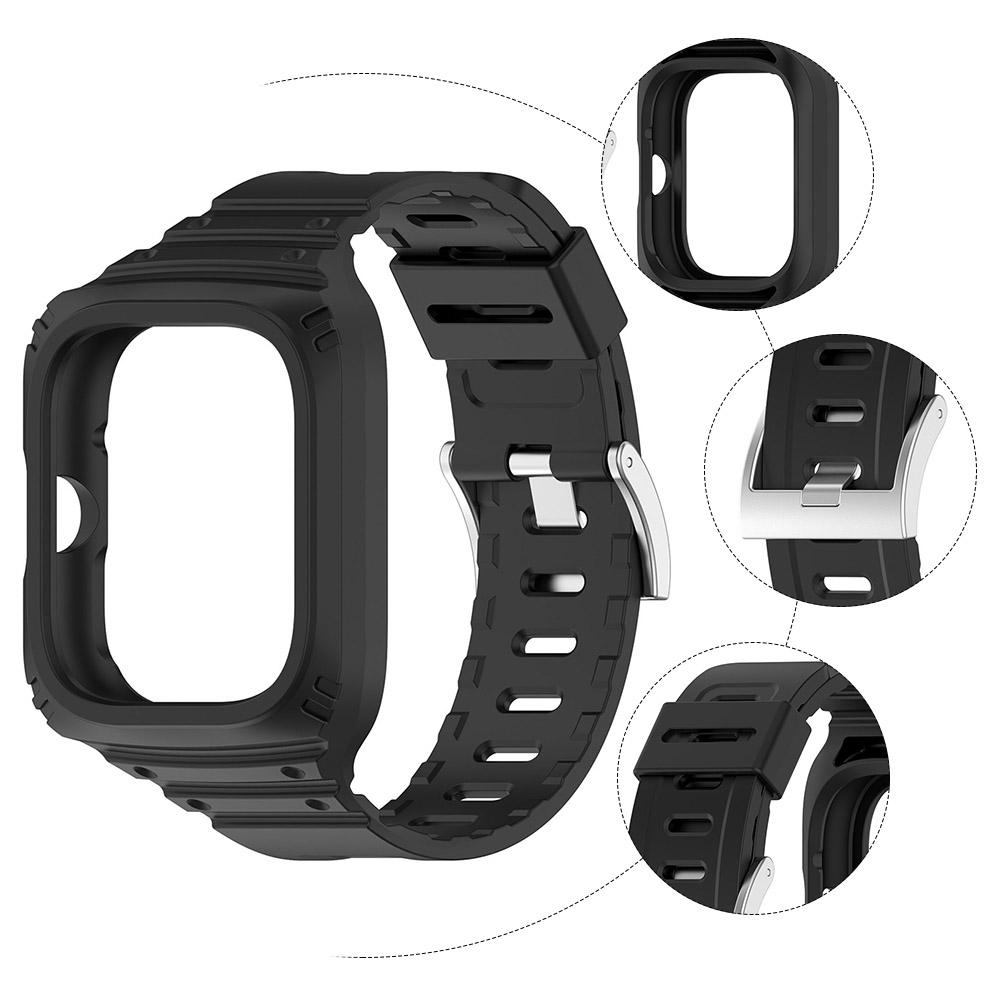 2 In 1 For Redmi Watch 4 Case + Band Silicone Watch Band Strap + Protective Case Cover Wristband Replacement Watch Accessories