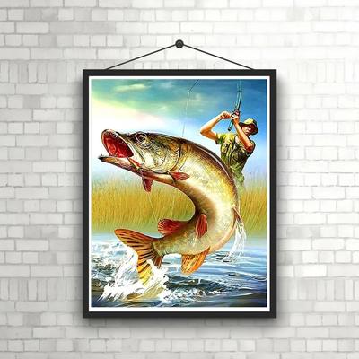 Pintura de Diamantes 5D DIY Peces Animales Bordado de Diamantes Kit de Punto de Cruz Mosaico Diseño Completo Decoración para el Hogar