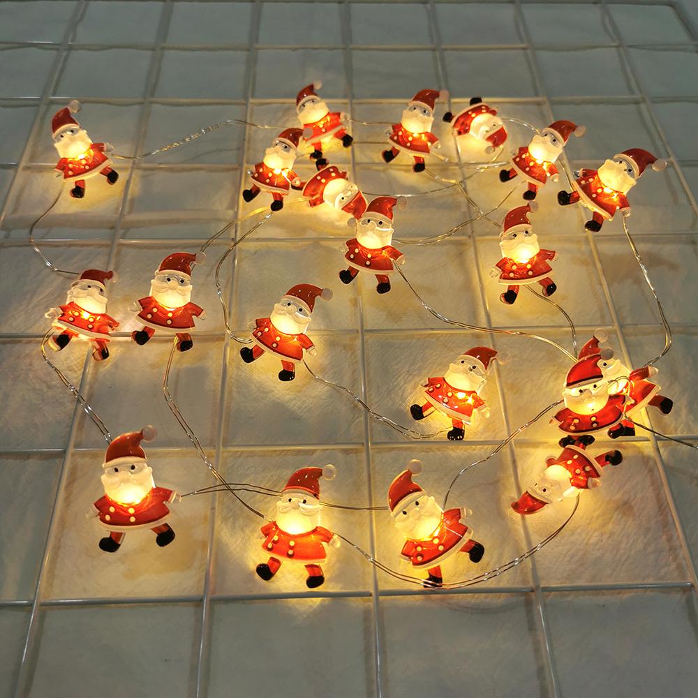 Runtowo Santa Claus Snowman LED Light String Christmas Decoration For Home Xmas Tree Ornament 2026 Navidad Gift 2026 New Year