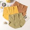Female Spring and Autumn Pure Color Lovely Bowknot Cotton Waist Lift Hip Briefs