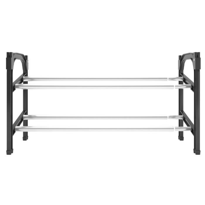VidaXL Meuble à chaussures extensible avec 2 étagères 119x24x37 cm 344369