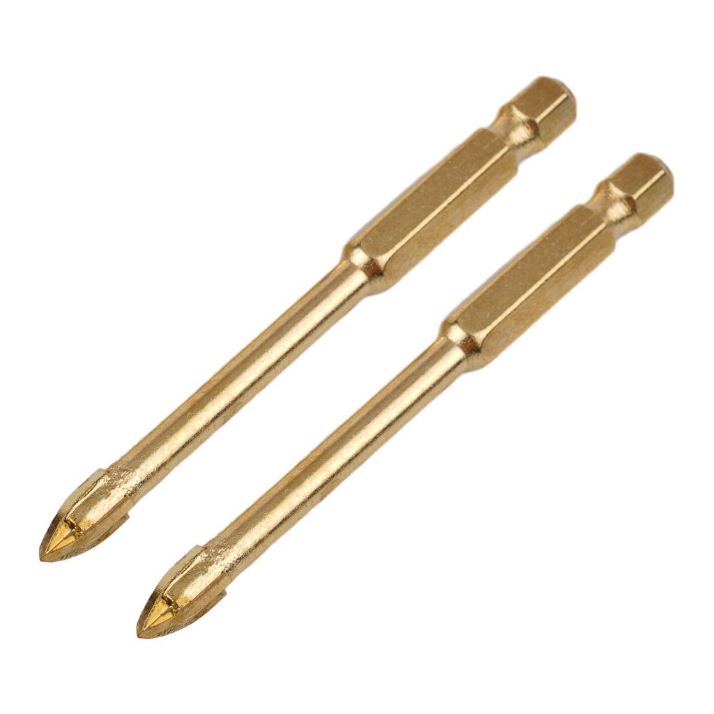 10x 6mm Drill Bits Spear Head Hex Shank For Ceramic Tile Marble Glass