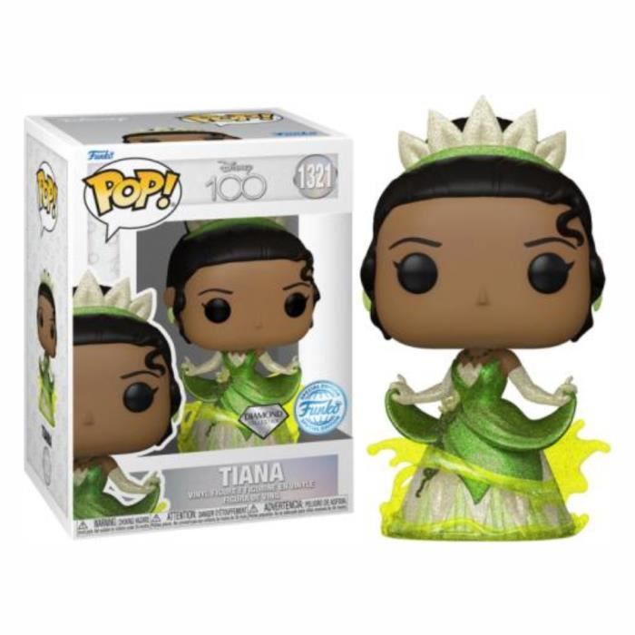 Figurine Funko Pop! Disney 100th - Princesse Tiana Diamond 1321 Exclusive - Blanc - Pop ! - Enfant - 3 ans