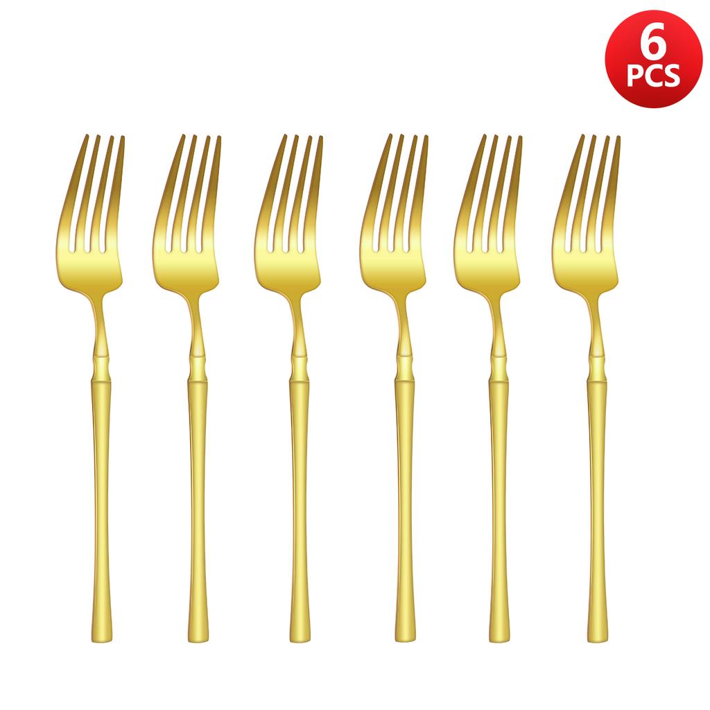 4/6/16/24pcs Stainless steel cutlery Small waist set Gold luxury cutlery Kitchen items include a knife, fork and spoon