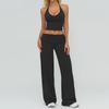 Women's Tracksuit Fitness Suit Two Piece Yoga Sets Women Sportswear Workout Sports Bra High Waist Flared Pant Gym Clothing