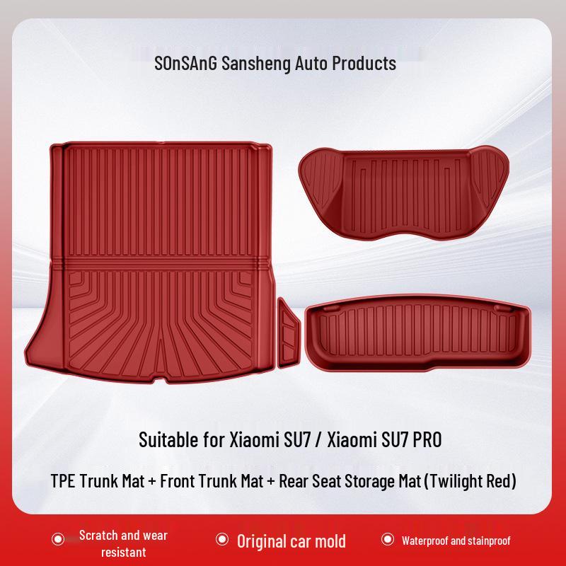 Custom TPE Car Floor Mats for Xiaomi SU7/SU7 Pro/Max - Five-Seater Interior Upgrade