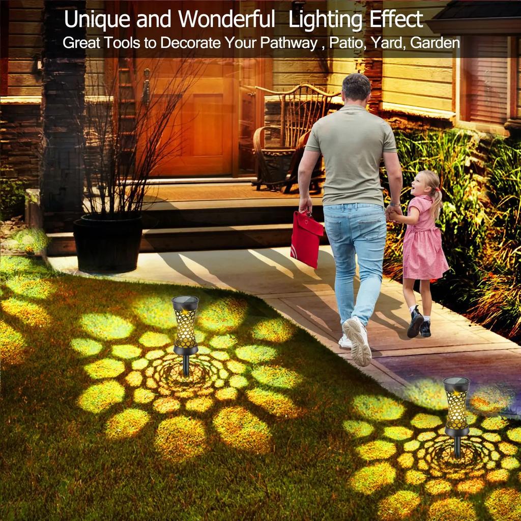 Newest RGB Outdoor Solar Lawn Lamps Garden Landscape Atmosphere Decorative Lighting Camping Ground Lamp IP65 Waterproof Hot