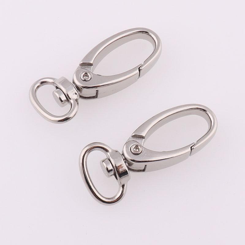 41mm Nickel-Plated Alloy Dog Clasp Keychain with Pendant Buckle