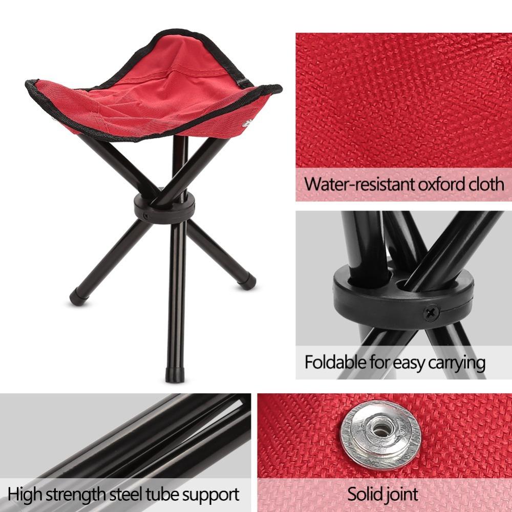 3 Legs Camping Stool with Carry Strap Outdoor Chair Portable Tripod Chair Outdoor Camping