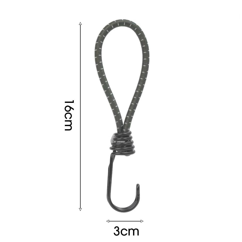 Outdoor Tent Bungee Elastic Rope Cords with Hook for Camping Canopy Tarp Tent Fixed Binding Belt Hook Cord Fastener
