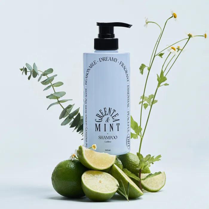 [Instant Cooling/Hair Loss Relief] Cool Lime Mildly Acidic Shampoo Green Tea Mint 500ml