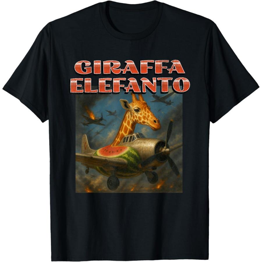 

Giraffa Meloniera Funny Italian Brainrot Meme Graphic T-Shirt(5) XXXXXL чорний