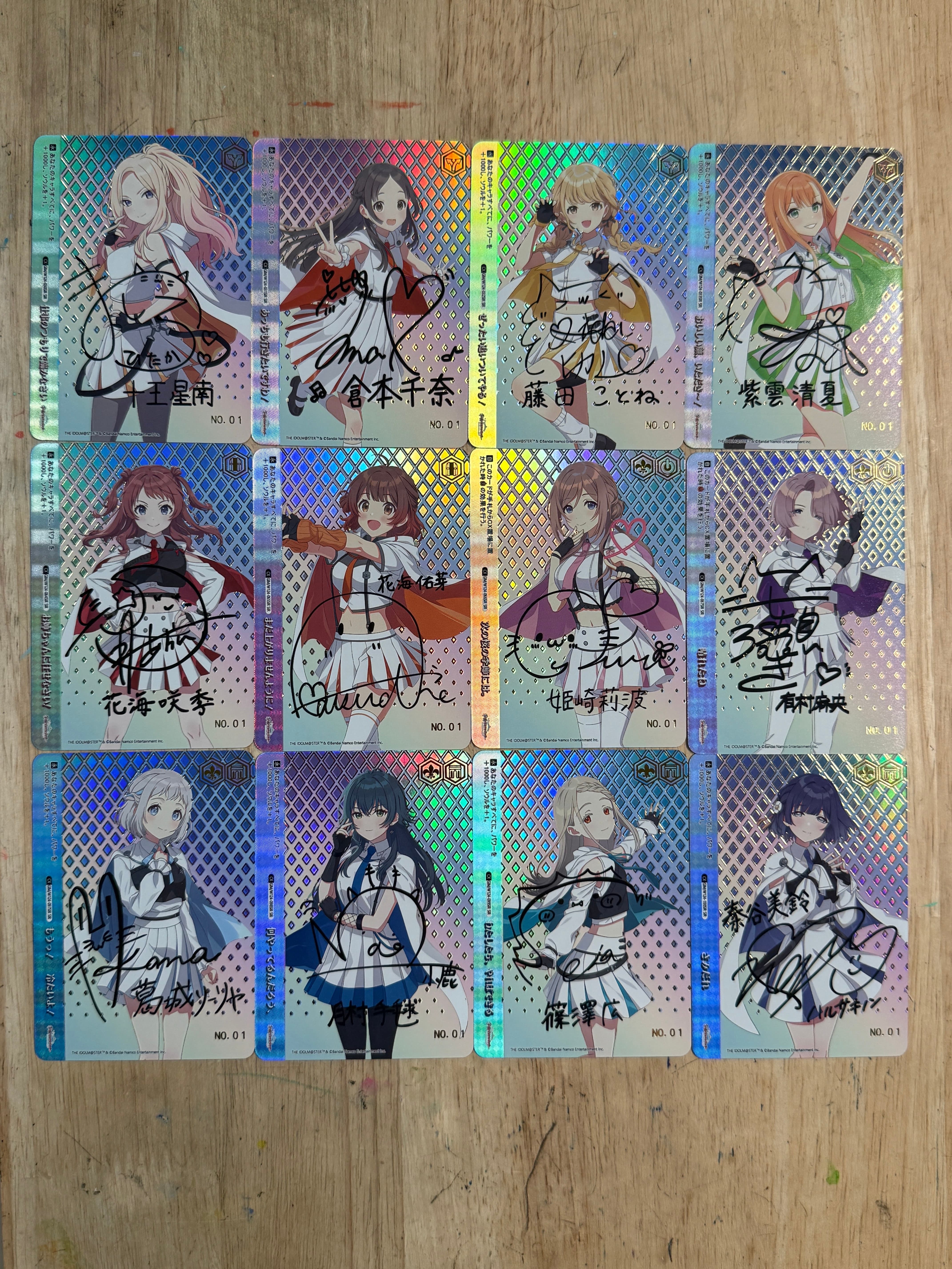 

12pcs/set THE IDOLM@STER Diy Self Control Collect Signature Trading Flash Card Anime Cartoon Gift Plaything Personal Signature