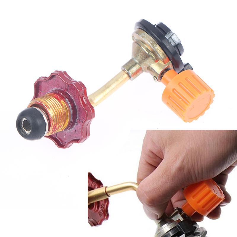 Butane Gas Cylinder Fuel Tank Filler Adapter Charging Inflatable Valve Tool