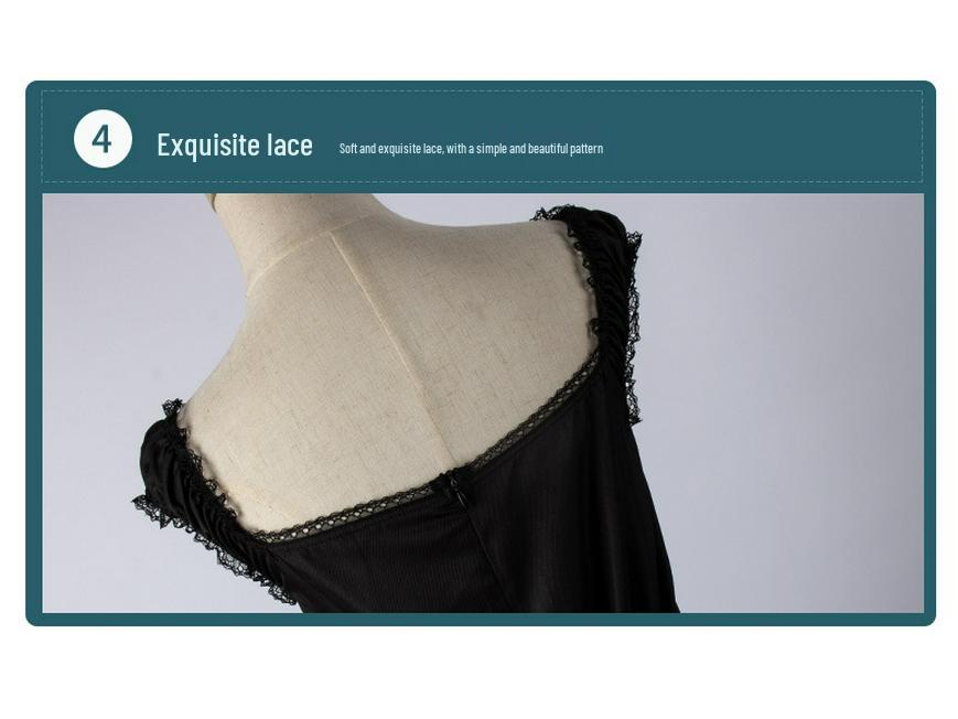 2024 Women's Lace Gothic Renaissance Dress with Bowknot Full Skirt