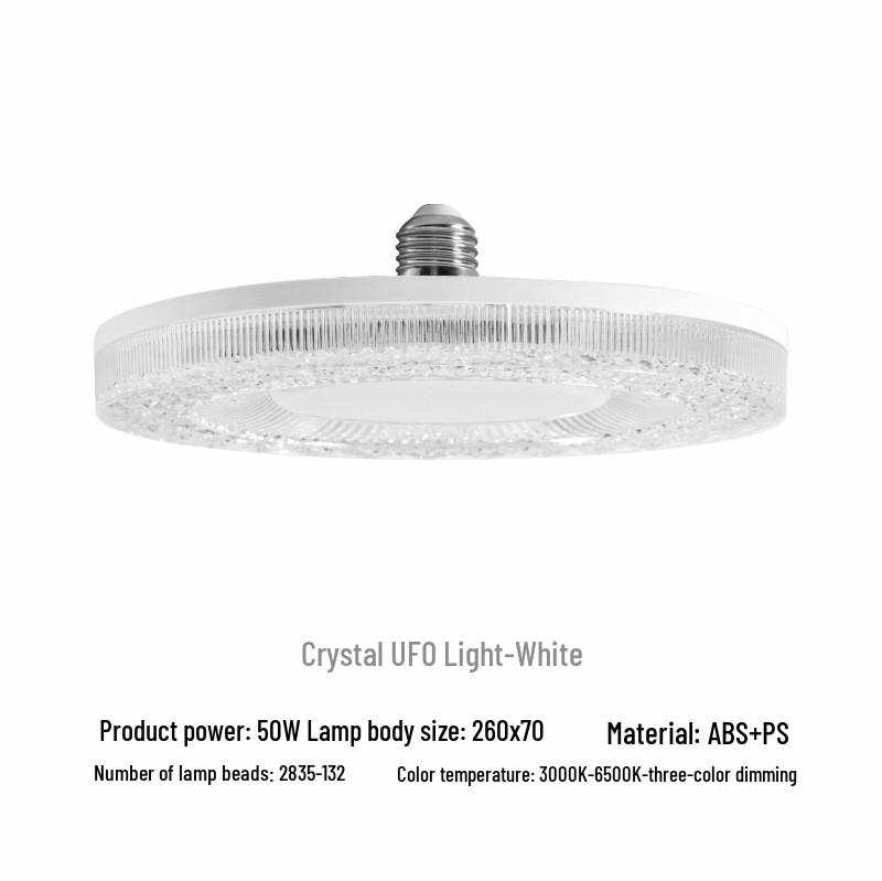 Dimmable E27 LED Crystal UFO Chandelier Light for Home