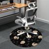 1pc Cat Floral Office Round Area Rug, Under Office Chairs Bedroom Living Room Home Decor, Room Deco