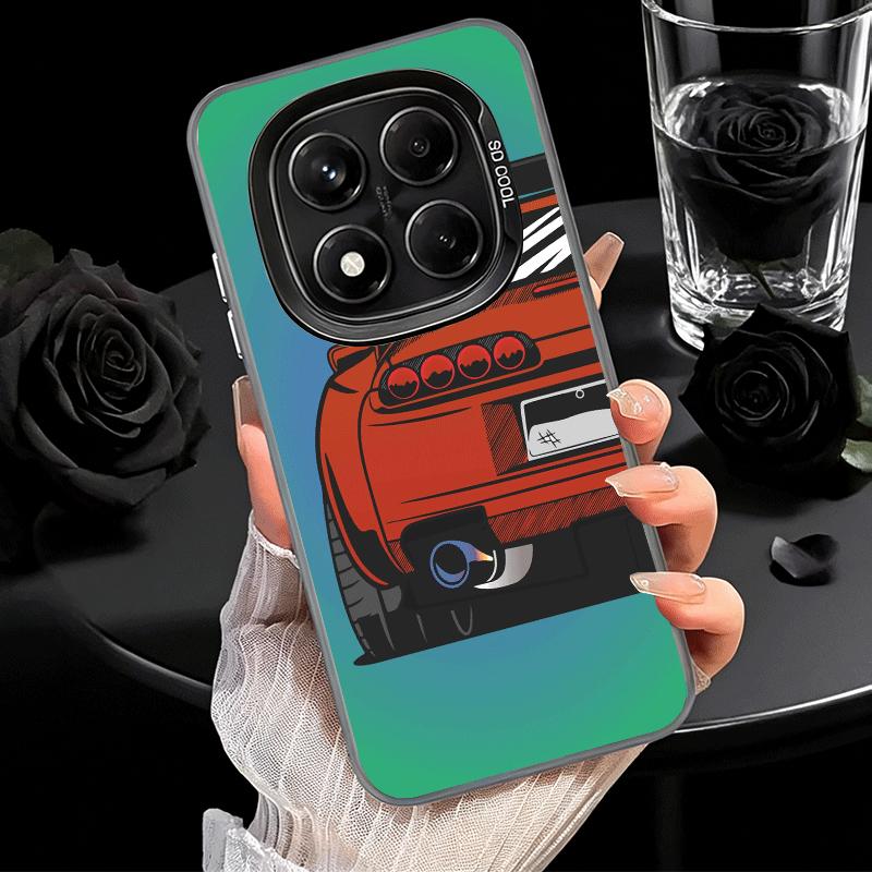 JDM Sports Cars Minimalist Design Shockproof Phone Case for Xiaomi Redmi Note 15 14 13 12 Pro Plus 11 11S 11T 5G Cover Anti Fall