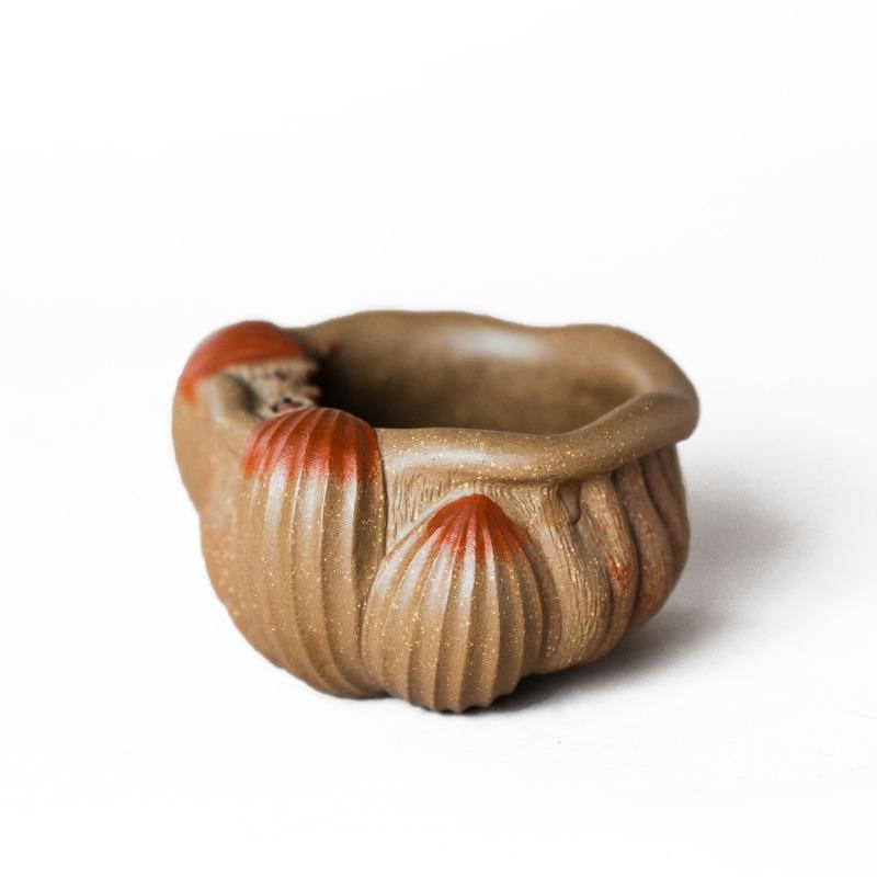 110ml Yixing Zisha Clay Lotus Teacup Luxury Tea Bowl Tea Cup Set Fragrance Cup Jianzhan Master Cups Tea Items Drinkware Supplies