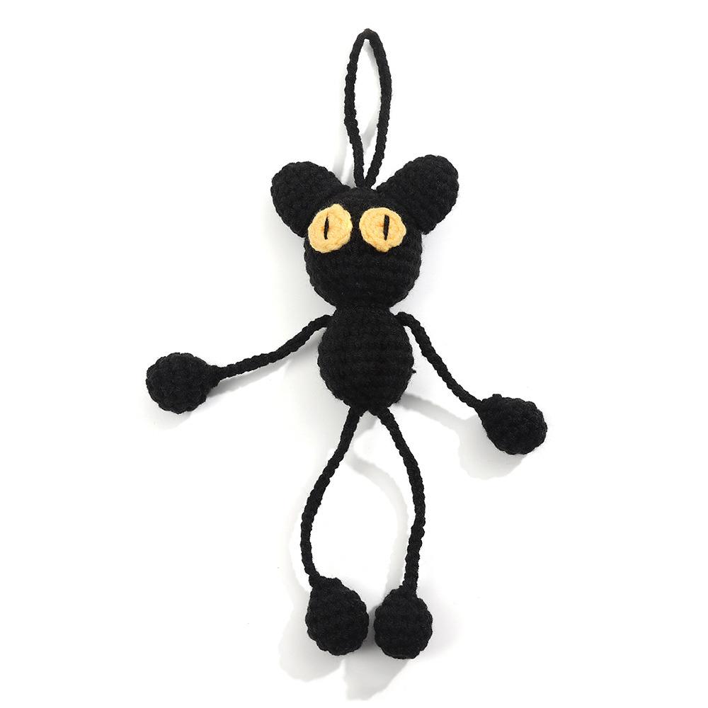 Cartoon Handmade Crochet Duck Frog Dolls Creative Knitted Design Wool Yarn Long Legs Fun Gift for Stress Relief Home Room Decor