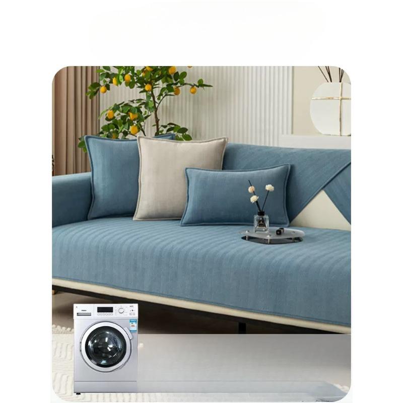 Herringbone Pattern Sofa Cushion Chenille Living Room Four Seasons Universal Modern Simple Summer Non-Slip Cushion Sofa Cover