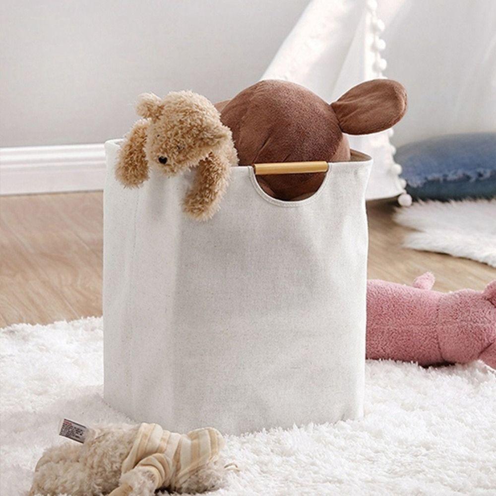 

Водонепроницаемая корзина для белья большой емкости с деревянной ручкой, органайзер для белья для дома