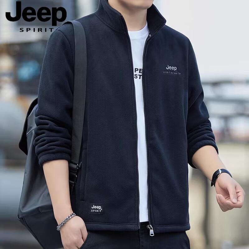 

JEEP SPIRIT Men s Fleece Cardigan Sweatshirt M