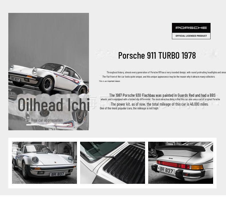 Retro Porsche 911 1:36 Alloy Pull-Back Toy Car Model for Boys