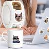 500 Stück/Rolle Katzen-Meme-Aufkleber Niedliche wasserdichte Aufkleberrolle Katzenaufkleber Niedliche Tieraufkleber Abziehbilder Geschenk Dekoration Aufkleber