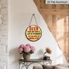 2D Flat - 7.87-Inch Humorous Vintage Beer Sign with a Rustic Look, Round Aluminum Wall Decor | Single Piece, Ideal for Holiday Gifts, Suitable for
