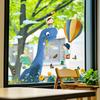 Dinosaur Hot Air Balloon Window Sticker for Balcony Bedroom Kindergarten Glass Home Decoration Self-Adhesive