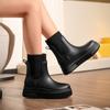 Women's elastic mouth new rain shoes Chelsea medium and low tube waterproof non-slip rain boots thick sole heightening wear-resistant boots