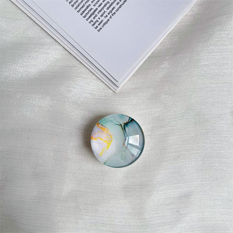 Transparenter Kristallkugel-Handyhalter: Kreativer Einziehbarer Ständer für Faule Desktop-Nutzung