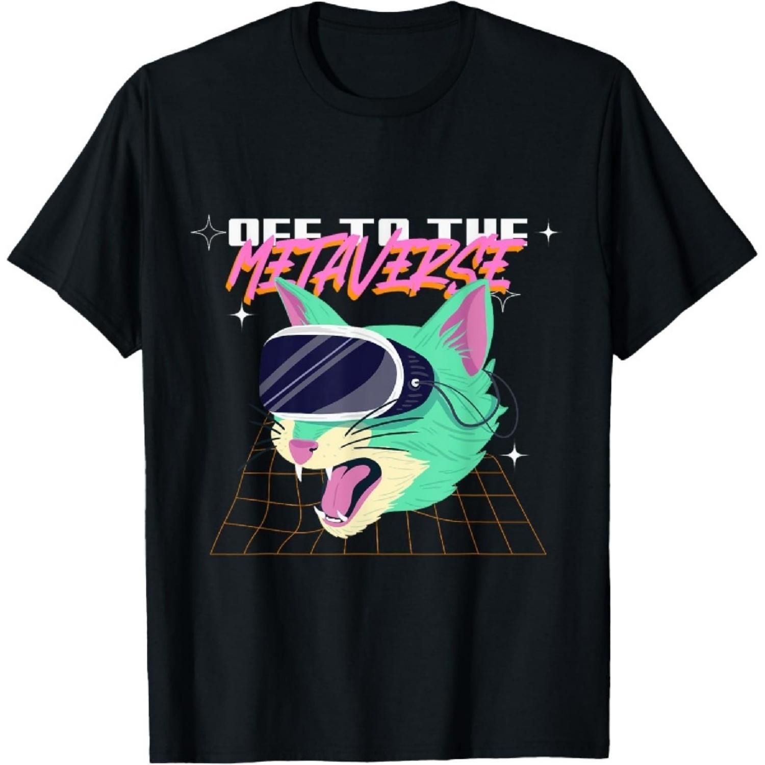 

Футуристические технологии Забавный любитель кошек VR В Метавселенную Футболка XXXXXL чёрный