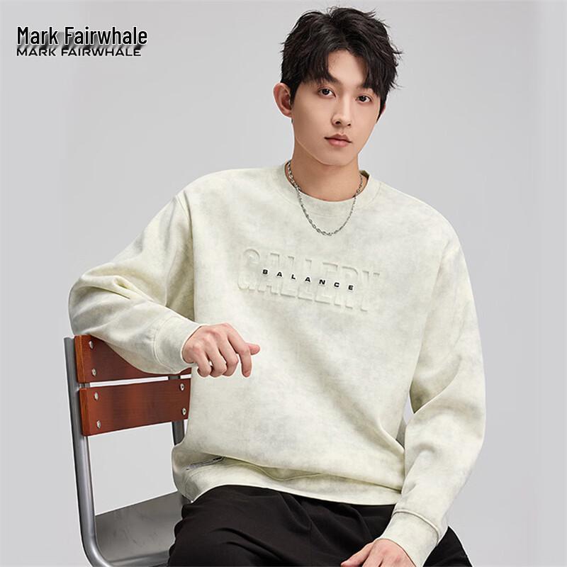 Mark Fairwhale Men's Tie-Dye Crew Neck Long Sleeve Sweatshirt