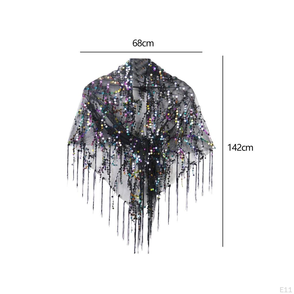 Elegant Sequin Embellished Shawl for Special Occasions