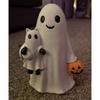 Whimsically Ghostly Holding Cats Pumpkin Resins Figurine Halloween Home Decors Artistic Craft Nontoxic Finish Ornament