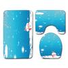 Christmas Bathroom Floor Mat Toilet Three-Piece Set