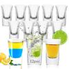 Shot Glasses for Tequila (25ml) - 12-Pack by PluieSoleil - Clear Glasses for Whiskey, Vodka, Liqueurs (12)