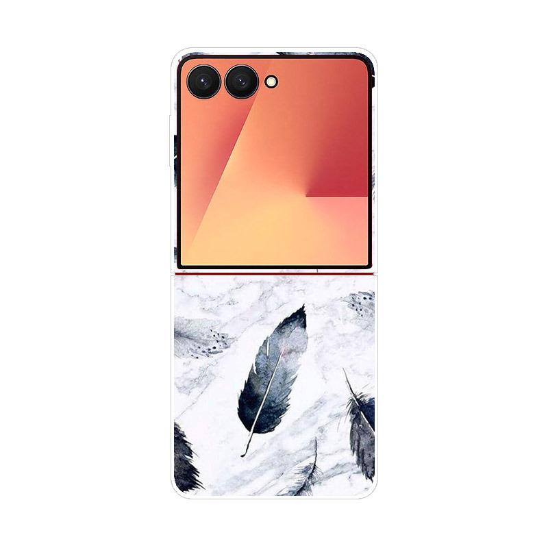 Luxury Transparent Phone Case For Samsung Galaxy Z Flip 7 Cases Hard PC Folding Cover For Galaxy Z Flip7 Shockproof Capa Fundas