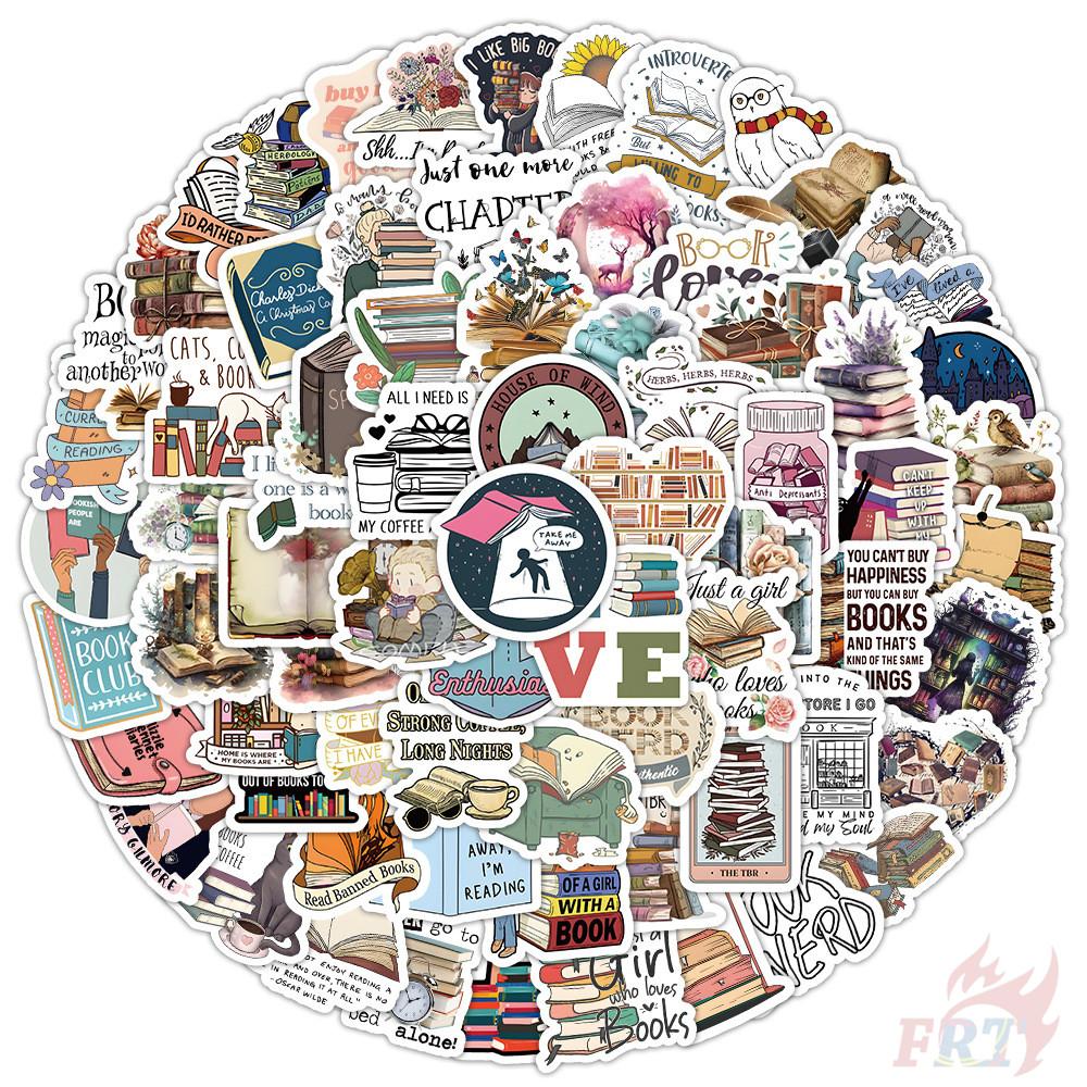 100 szt./zestaw Śmieszne naklejki artystyczne do czytania DIY Modne naklejki