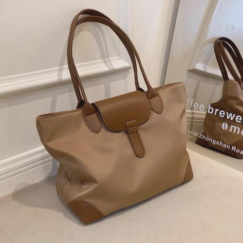2026 Women's Large Capacity Nylon Tote: Versatile Single Shoulder Bag for Commuting and Students