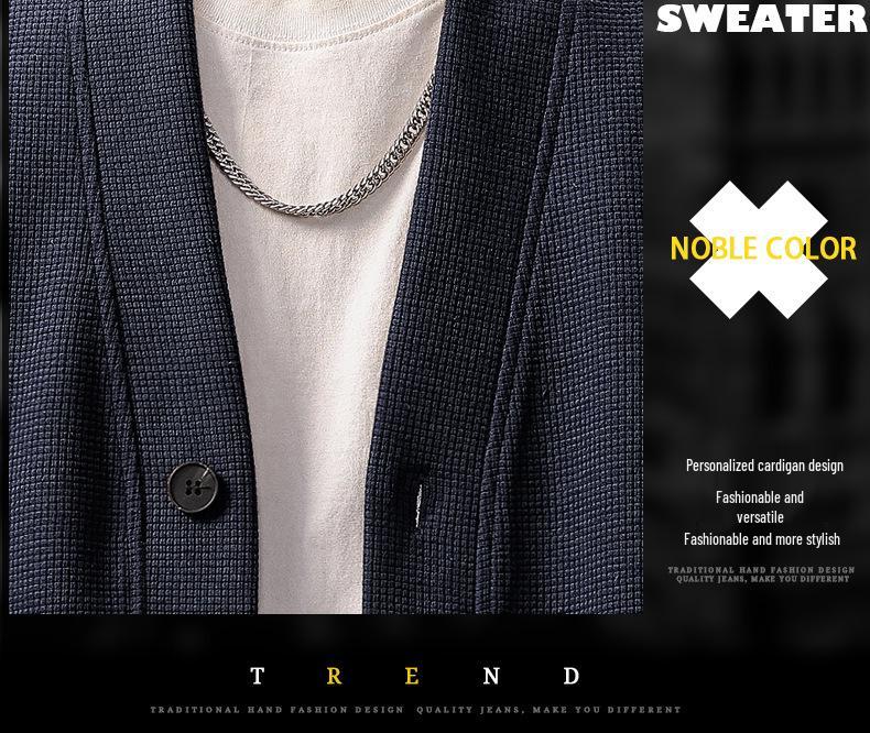 2025 Men's Japanese Retro Waffle Knit Hoodie - Winter Casual Fashion Long Sleeve Jacket